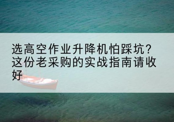 肃宁高空作业升降机厂家推荐-选高空作业升降机怕踩坑？这份老采购的实战指南请收好